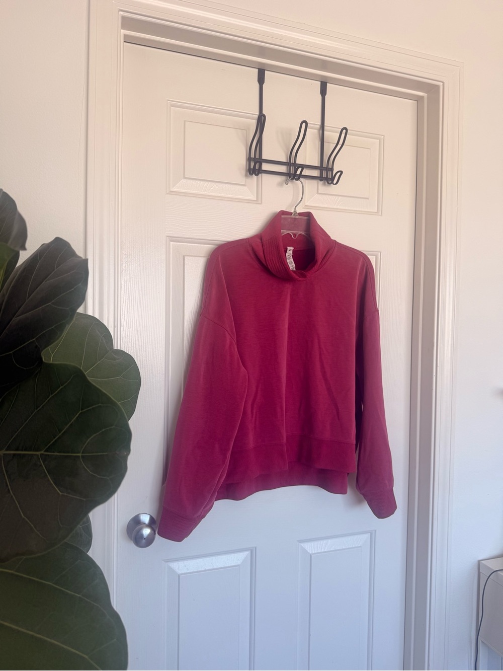 lululemon athletica Rose-Red Cowl Neck Pullover